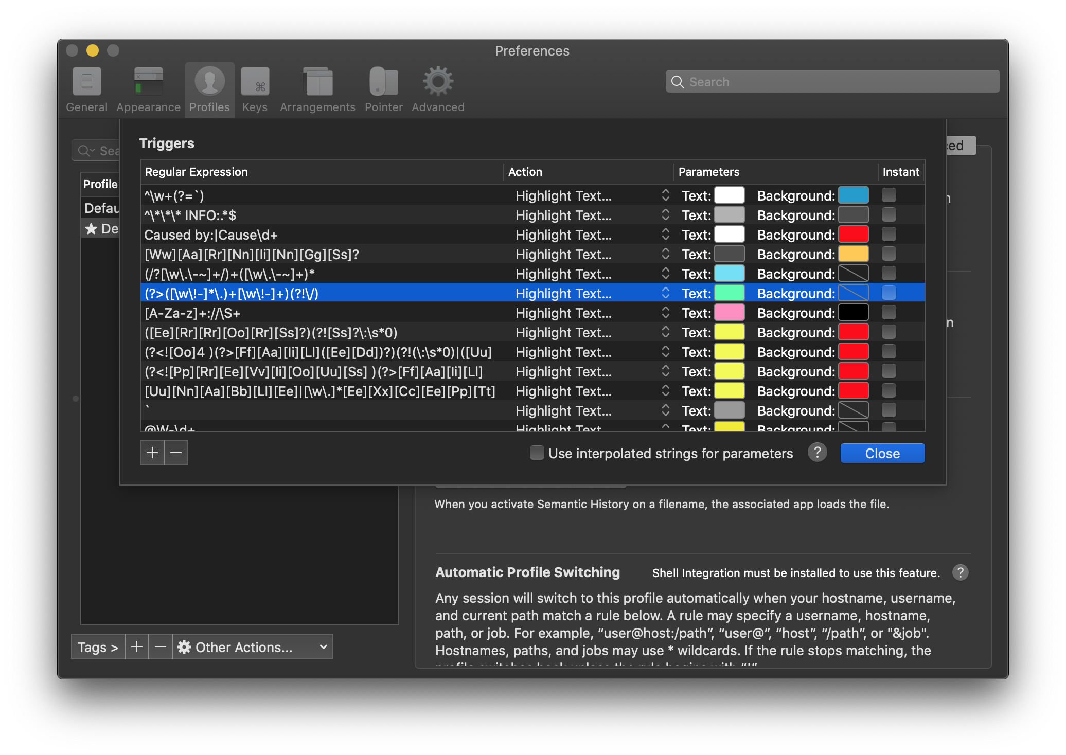 iTerm2 Preferences